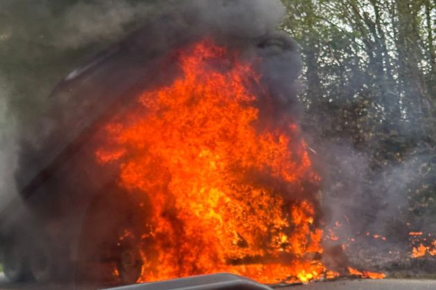 Main Wexford road closed after truck bursts into flames
