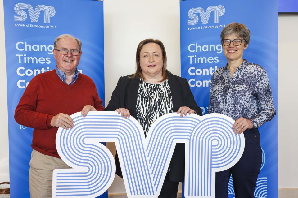 SVP members from Sligo who attended the SVP 180th anniversary event to celebrate the 180th anniversary of the Society in Ireland on Saturday in Dublin’s Convention Centre. Left to right: Vincent Murray, Mairead McGurren, North West Regional President and Mary