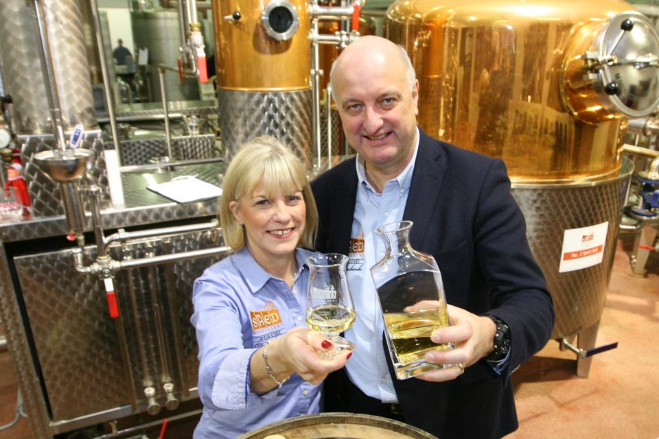 Pat Rigney and his wife Denise in their Drumshanbo distillery. Photo: Brian Farrell