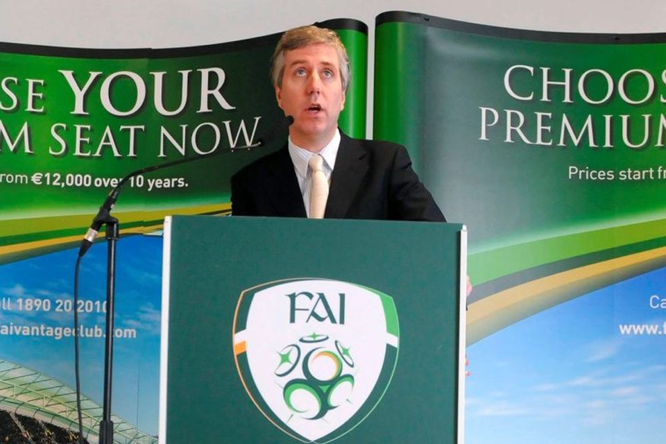 FAI chief executive John Delaney speaking at the launch of the Vantage Club. Photo: Pat Murphy/ SPORTSFILE