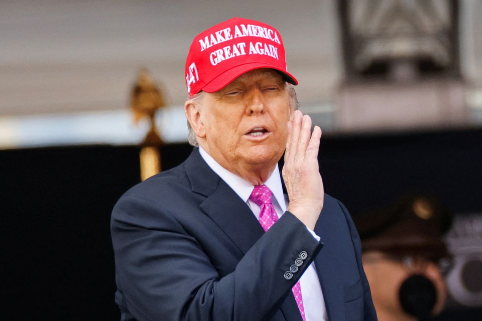 US President Donald Trump at a commencement ceremony at West Point Military Academy in New York yesterday. Photo: Reuters