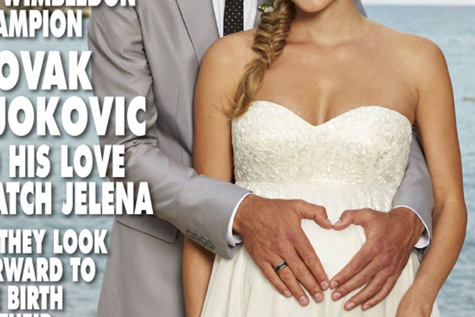 Novak Djokovic with wife Jelena Ristic. Photo: Hello! Magazine/PA Wire