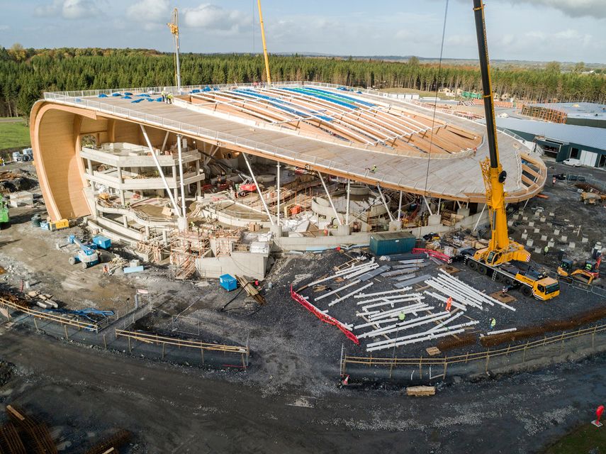 The 'Subtropical Swimming Paradise' under construction in Longford. Photo: Arc Studios