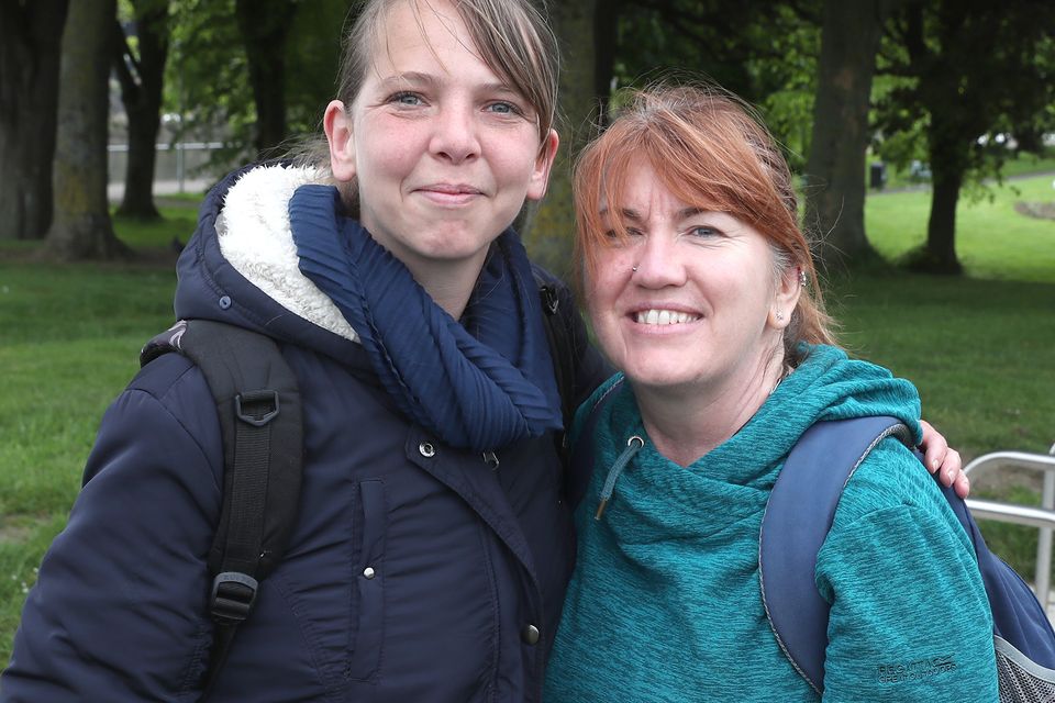 Jannine Luetzkendorz and Lana Floody walked to Navan for the Save The Boyne campaign.