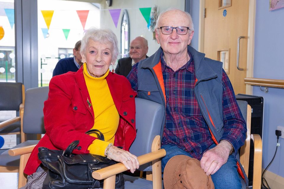 Theresa Roche and Mike Cronin at the volunteer celebration in the Ard Chúram Day Care Centre on Wednesday.