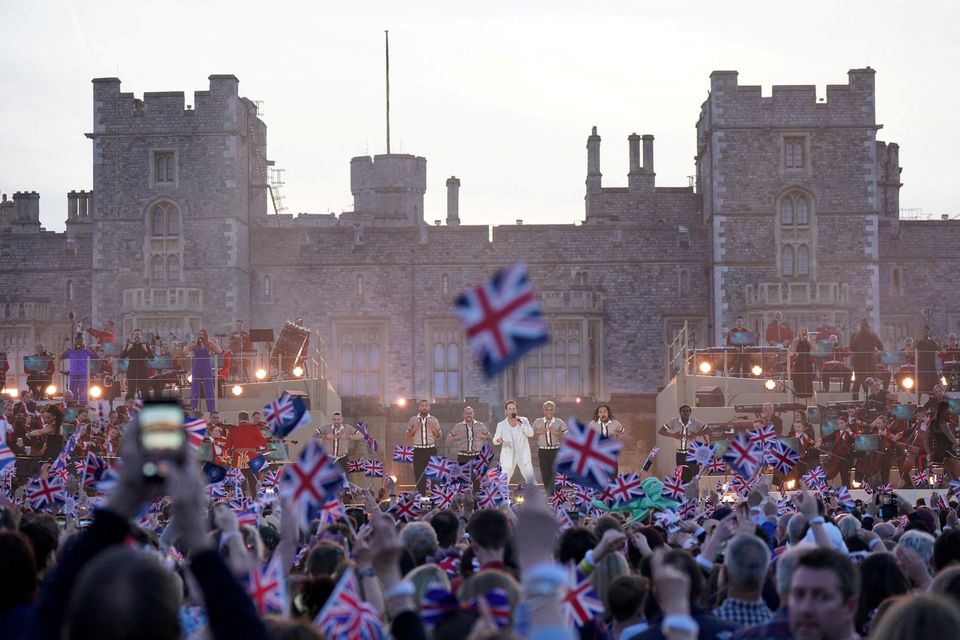 Olly Murs performing at the Coronation Concert held in the grounds of Windsor Castle, Berkshire, to celebrate the coronation of King Charles III and Queen Camilla. Picture date: Sunday May 7, 2023. Yui Mok/Pool via REUTERS