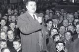 thumbnail: Brendan Behan switching-on the Christmas lights in Dublin in 1959.
