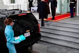 thumbnail: President-elect Donald Trump (C),and his wife Melania Trump (L), are greeted by President Barack Obama (R), and his wife first lady Michelle Obama, upon arriving at the White House on January 20, 2017 in Washington, DC. Later in the morning President-elect Trump will be sworn in as the nation's 45th president during an inaugural ceremony at the U.S. Capitol.  (Photo by Mark Wilson/Getty Images)