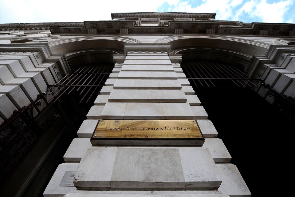 The sign on the Foreign Office in central London (Clive Gee/PA)
