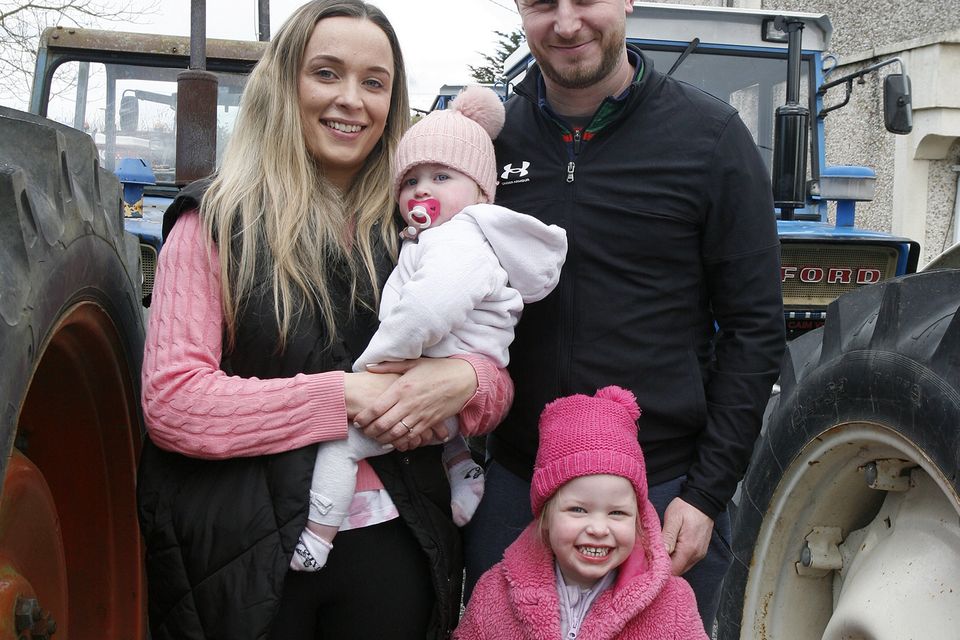 Deirdre Buckley and Cara, Ella and Anthony Peare at the Terry Barnes Memorial Tractor Run in Caim.
