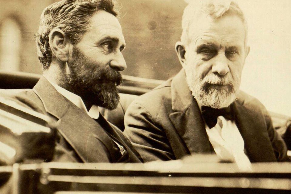 US visits: Roger Casement and John Devoy in New York. Devoy was a key figure in providing financial support to help the rebels ahead of the Rising. He also founded the weekly newspaper The Gaelic American and became leader of Clan na Gael.