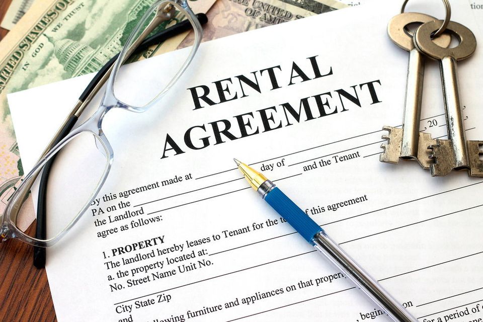 Rental agreement. Stock image