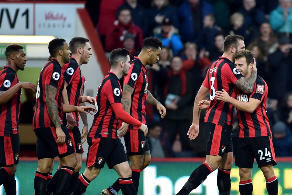 Ryan Fraser, pictured right, scored twice for Bournemouth to defeat Everton