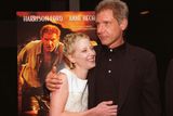 thumbnail: FILE - Anne Heche, left, and Harrison Ford embrace at the premiere of their film, "Six Days, Seven Nights" in the Westwood section of Los Angeles on June 8, 1998. Heche, who first came to prominence on the NBC soap opera â€œAnother Worldâ€ in the late 1980s before becoming one of the hottest stars in Hollywood in the late 1990s, died Sunday, Aug. 14, 2022, nine days after she was injured in a fiery car crash. She was 53. (AP Photo/Chris Pizzello, File)