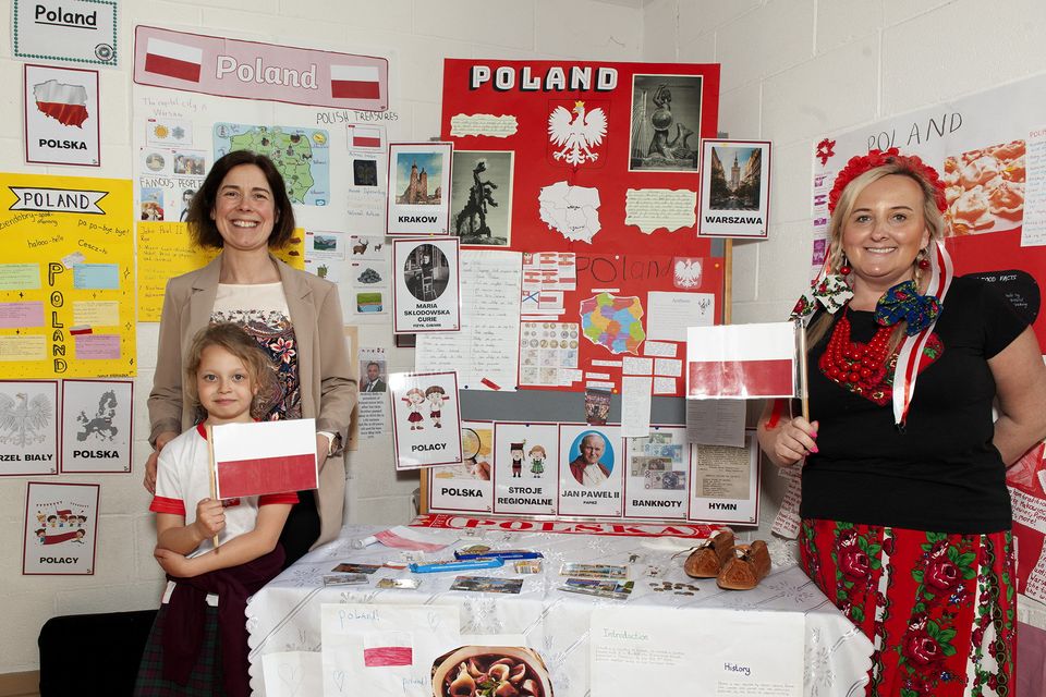 Roksana Blaszcyk and Anna Sapilewska from Poland with teacher Paula Quinn.