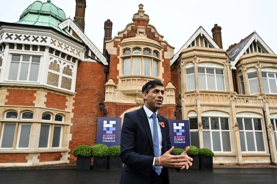 Rishi Sunak arrives at the AI Safety Summit (Justin Tallis/PA)