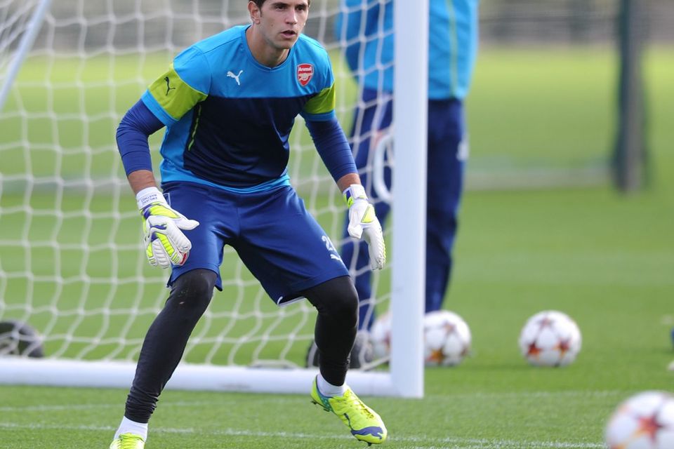 Arsenal have confirmed that third-choice goalkeeper Emiliano Martinez will start tonight against Anderlecht, almost two years after his last club appearance. Photo credit: Stuart MacFarlane/Arsenal FC via Getty Images