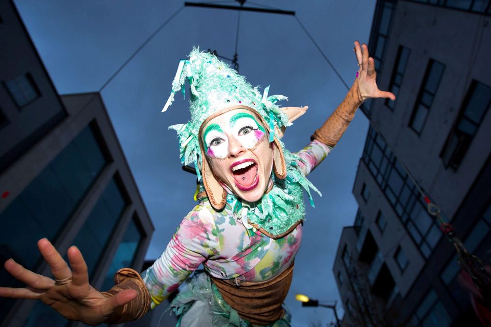Elves come out of the sky in Limerick for the turning on of Limerick Christmas Lights on Bedford Row in the city.
Pic Sean Curtin Photo.