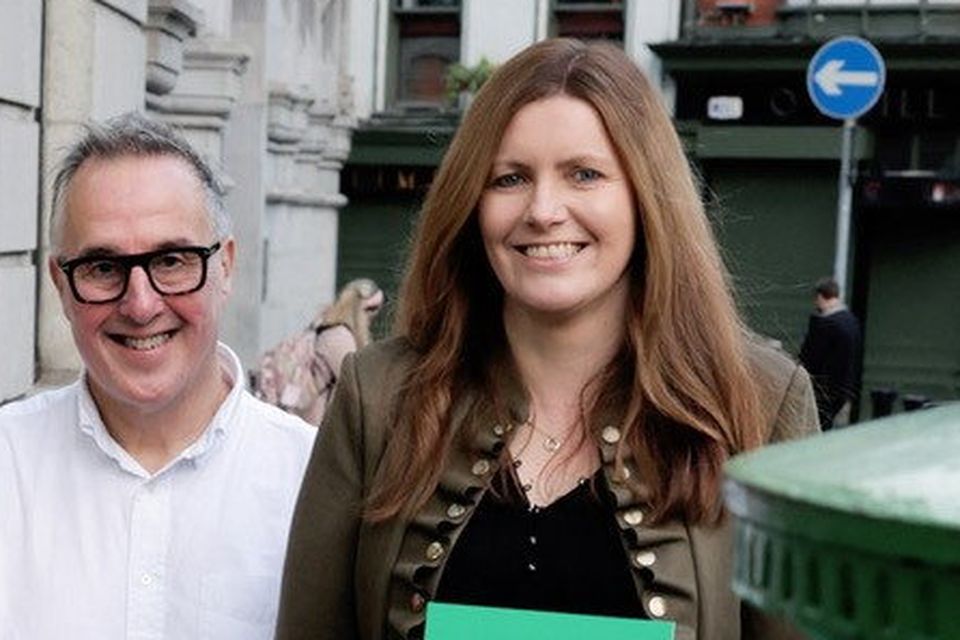 An Post chief executive David McRedmond and chief people officer Eleanor Nash. An Post is the first firm to publish its report under the new law. Photo: Maxwells