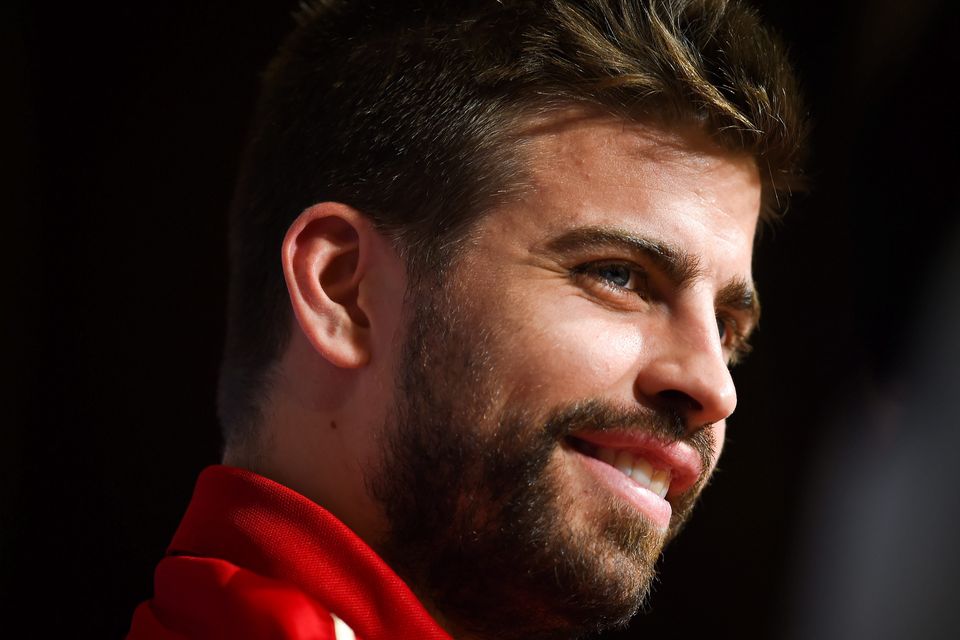 Gerard Pique during the press conference