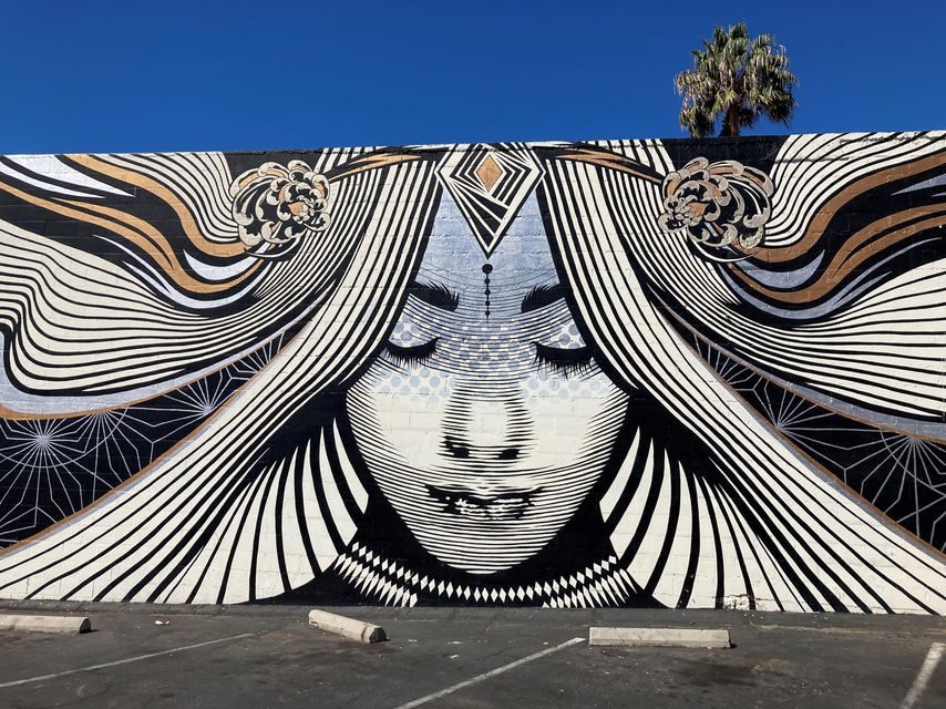 A mural in Ventura, California. Photo: Hannah Stephenson/PA.