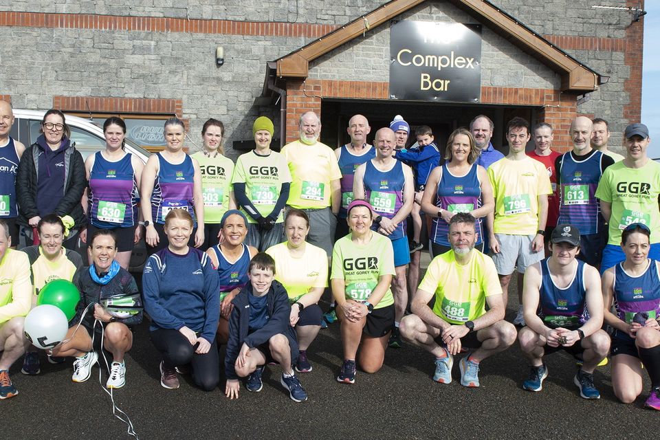 Participants at the Great Gorey Run in memory of Nicky Stafford on Sunday morning.