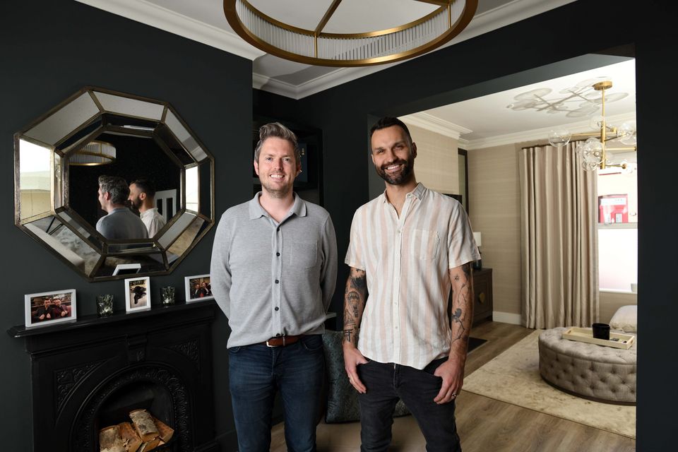Daniel Walsh (left) and Tom Wesley are selling their Dublin 3 property. Photo: Bryan Meade