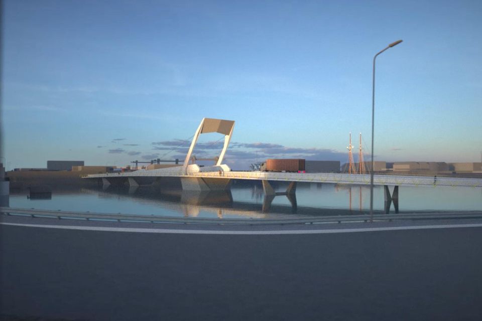 The proposals for Dublin Port include a new bridge across the Liffey