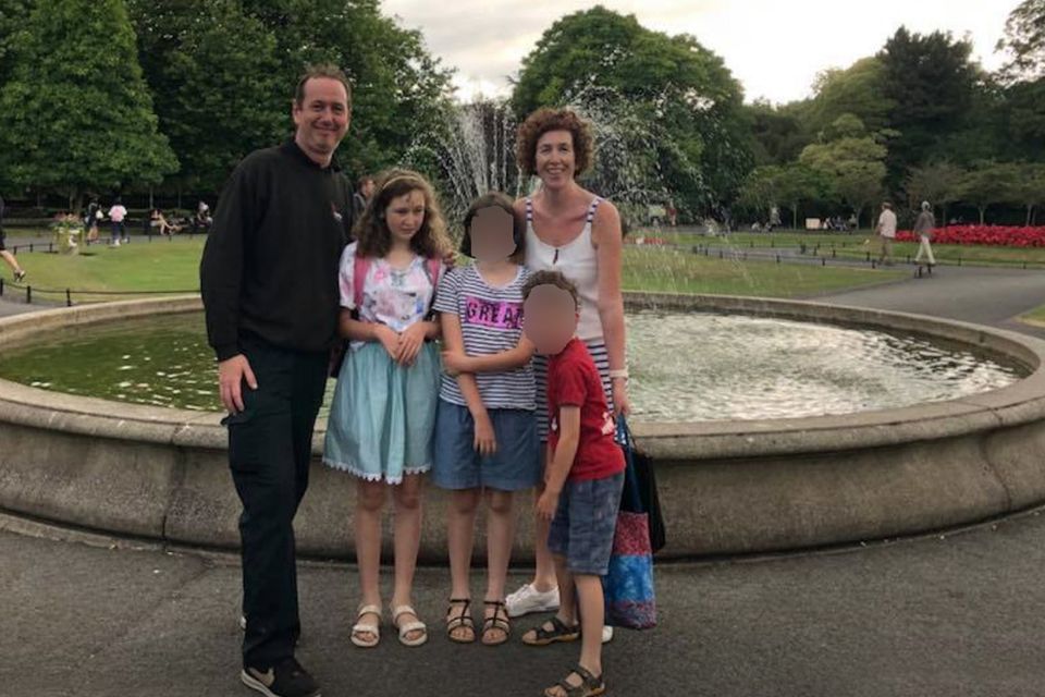 Nora with her family in St Stephen’s Green last year