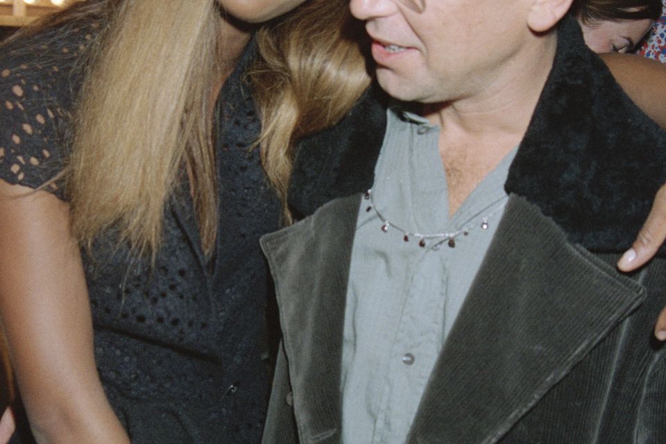 Adam Clayton with Naomi Campbell  during London Fashion Week,1993. (Photo by Dave Benett/Getty Images)