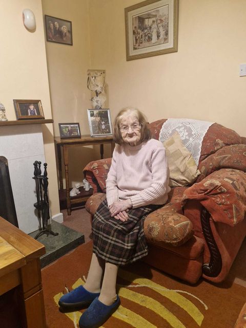 Chrissie Tully, 93, a survivor of the Tuam mother and baby home in Co Galway (Patrick Naughton/PA)