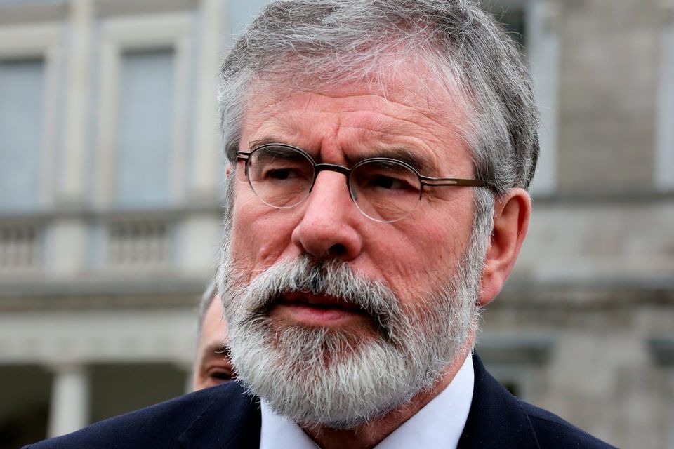 Sinn Féin leader Gerry Adams reacted coolly to the prospect of coalition with Fine Gael. Photo: Tom Burke