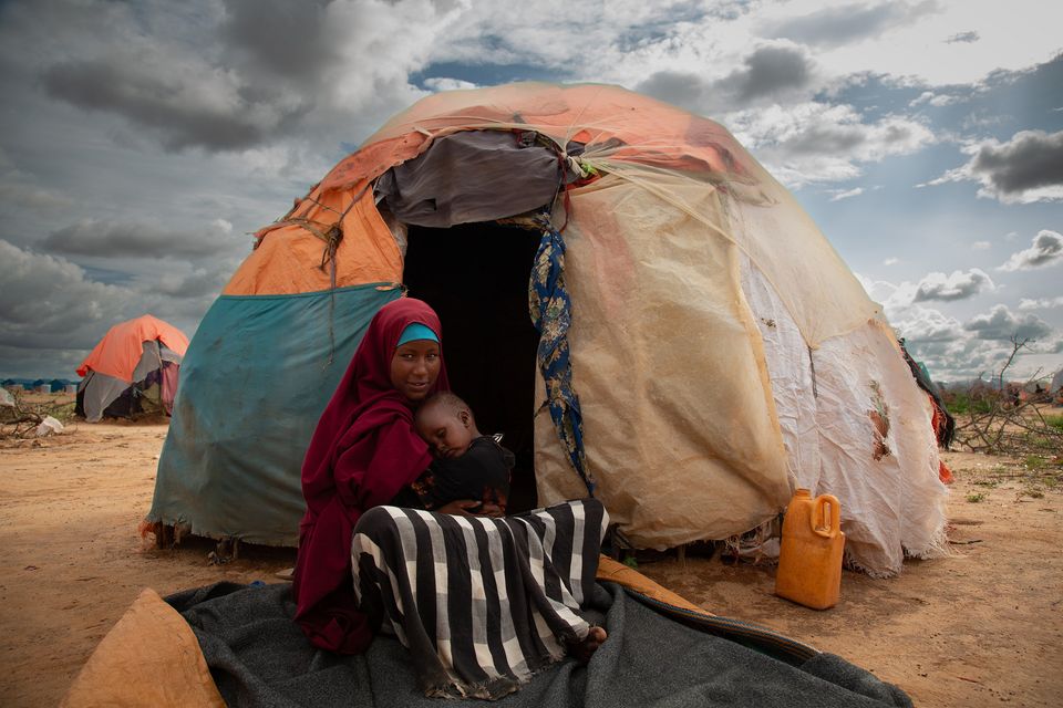 Mother-of-two Fatuma Ali Abshir (19) had to flee her home in Dinsoor because of the threat of the Islamic militant group Al-Shabaab. Photo: Johnny Brew