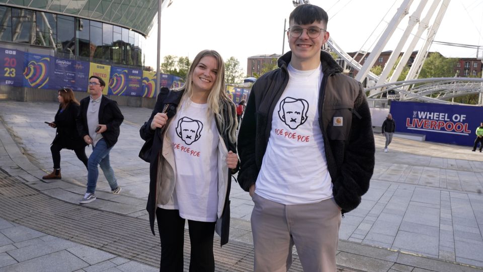 These fans celebrated Austria’s entry, Who The Hell Is Edgar? (Richard McCarthy/PA)