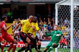 thumbnail: Watford's Stefano Okaka scores their first goal