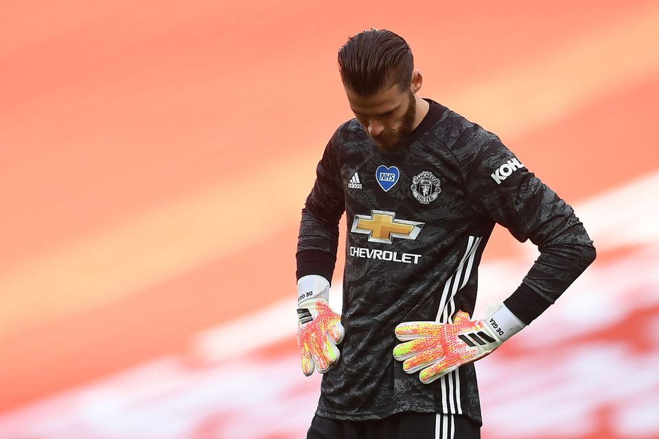 Man United goalkeeper David de Gea has come in for criticism after a number of errors. (COVID-19) Pool via REUTERS/Andy Rain