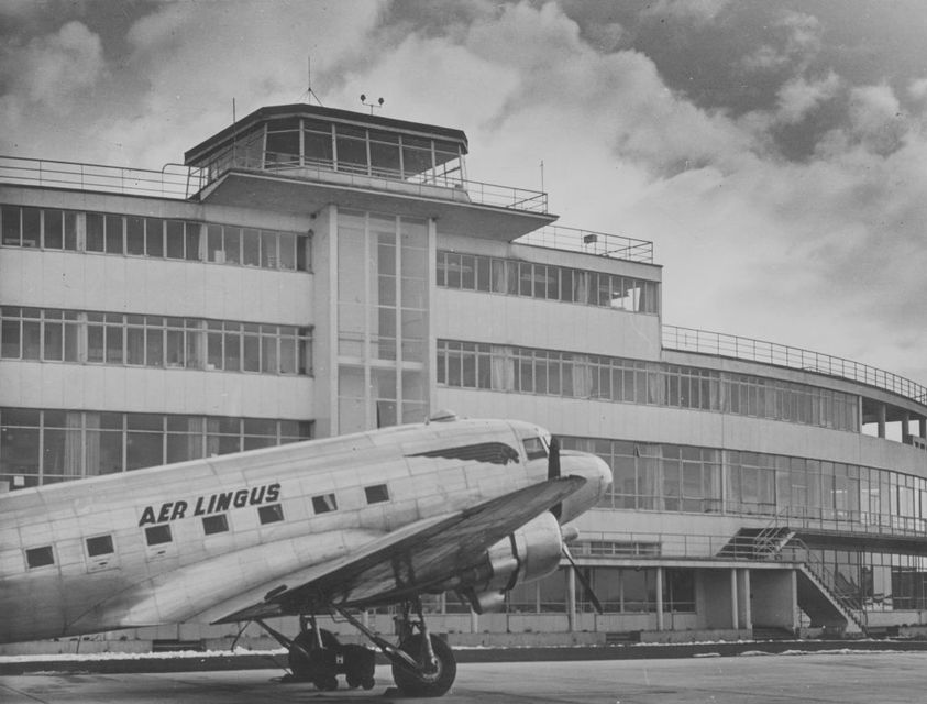An Aer Lingus plane at what was then called Collinstown Airport. Photo: Getty 