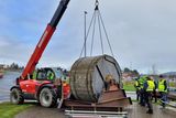 thumbnail: Gorey Tidy Towns installing the old drying drum.