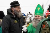 thumbnail: Niall O’Neill carrying the Town Mace beside St Patrick. Photo: Mary Browne