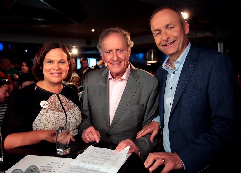 Mary Lou McDonald ,Vincent Browne  and Micheal Martin  at Tv3's Vincent Browne  Special Referendum Results Show from the George Dublin 
Pictures:Brian McEvoy