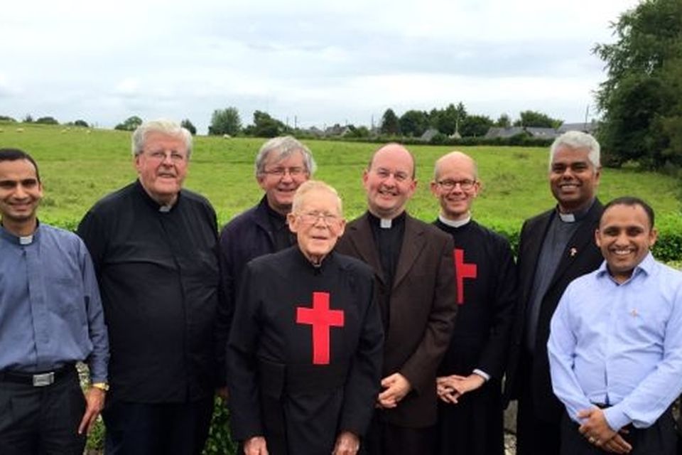 Eoin Waters and members of the St Camillus Order in Ireland