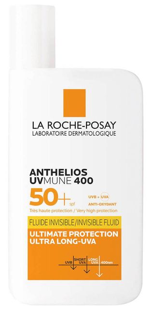 La Roche-Posay’s Anthelios Invisible Fluid SPF 50, €21, boots.ie