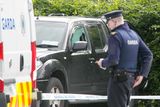 thumbnail: The Nissan Navara in the carpark of University of Limerick where Christy Keane was shot yesterday morning
