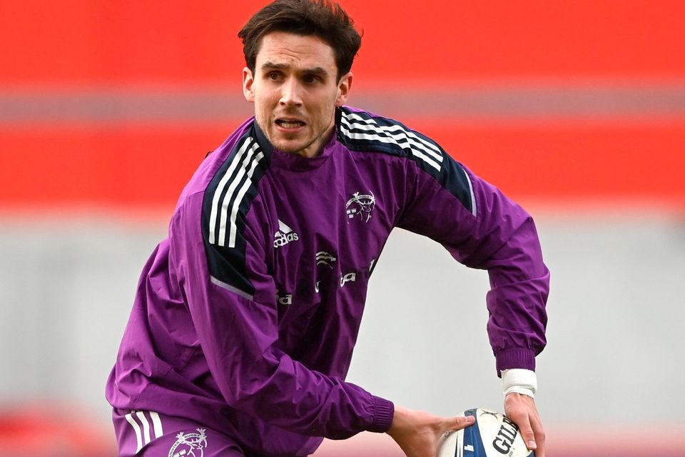 Joey Carbery during a Munster Rugby squad training session