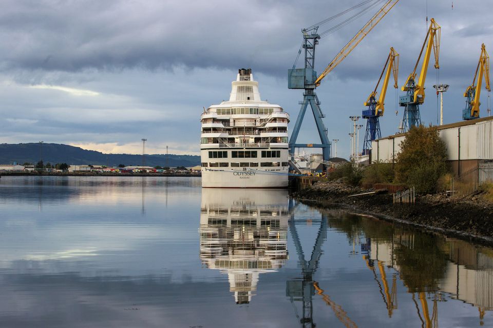 Villa Vie Residences’ Odyssey cruise ship at Belfast Port (Liam McBurney/PA)