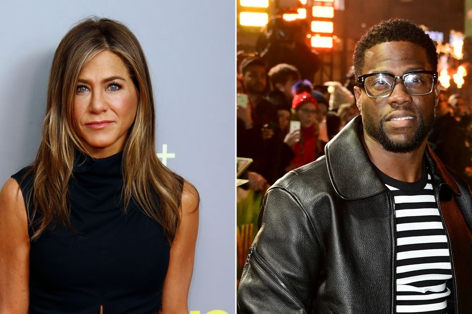 Kevin Hart and Jennifer Aniston were both honoured (PA)