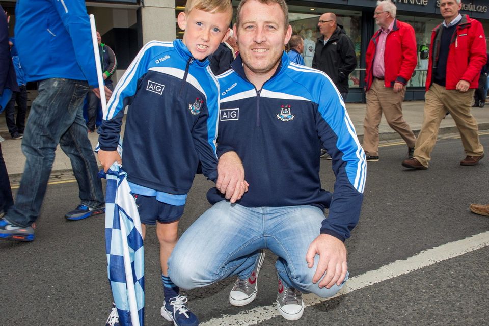Sunday 12 July 2015. Croke Park. Leinster FInal, Dublin v Westmeath. Kaylum Byrne (7) and Michael McHenery, Rialto.