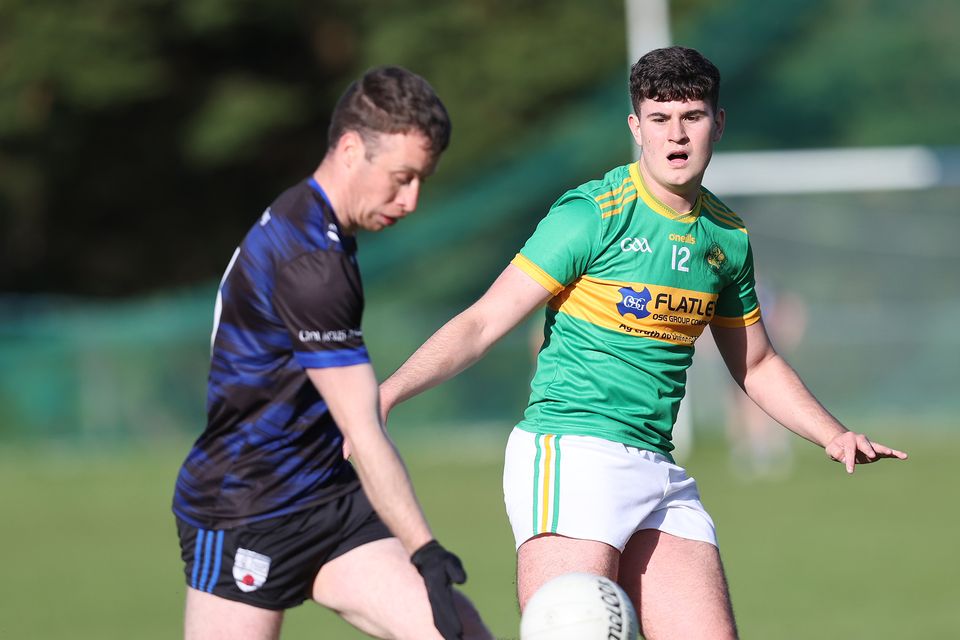 James Cullen, Barndarrig in action against Conor O' Mahony, Kilcoole. All photos by Joe Byrne