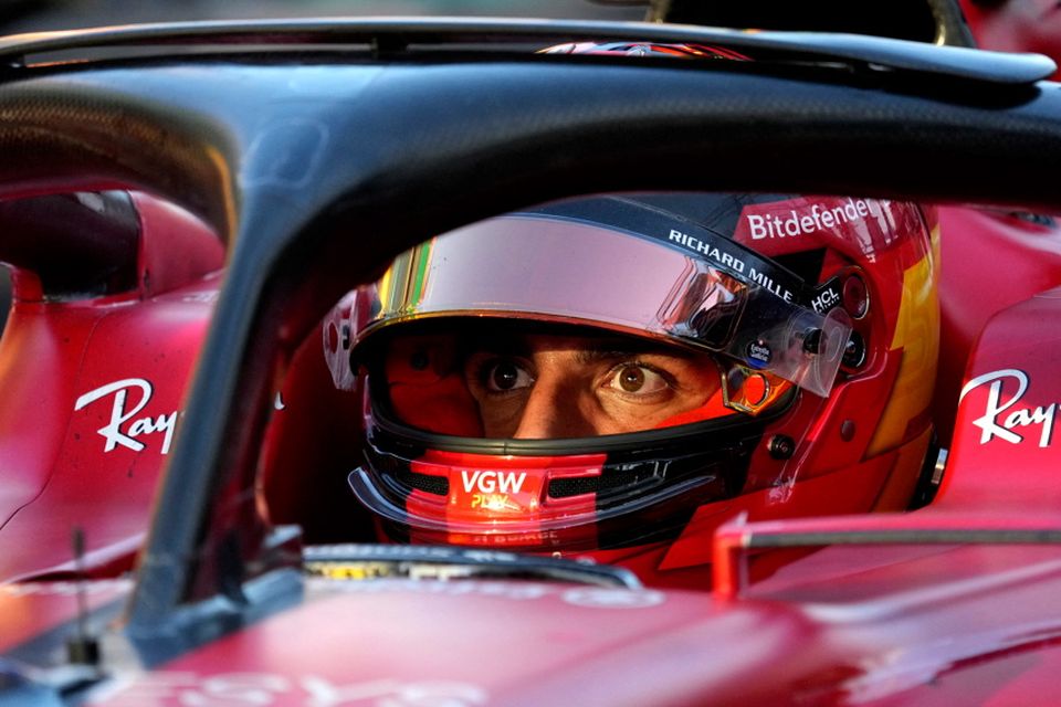 Ferrari's Carlos Sainz wasn't happy after the Melbourne Grand Prix. REUTERS/Simon Baker