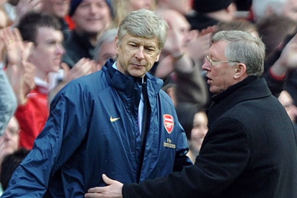 Arsene Wenger, pictured left, is about to match Sir Alex Ferguson for longevity